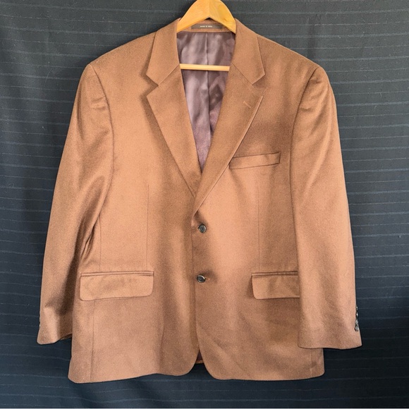 Etienne Aigner Other - Etienne Aigner Brown 100% Cashmere Jacket Blazer Sport Coat 44S Quiet Luxury